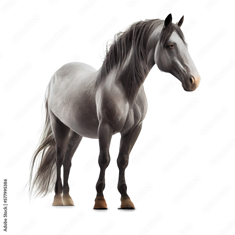horse isolated over white background