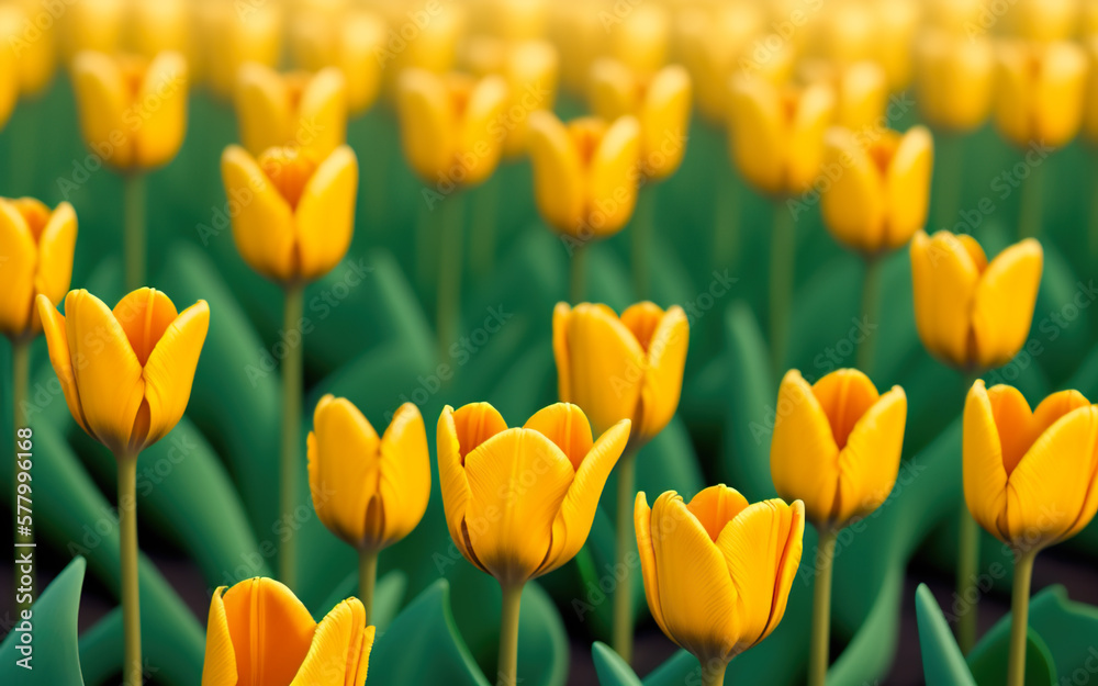 tulips on a background with place fort text created using AI generative tools