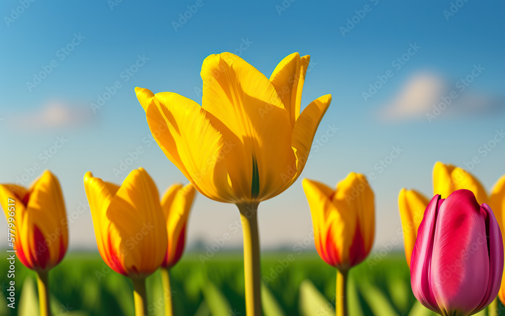 tulips on a background with place fort text created using AI generative tools tulips on a background with place fort text created using AI generative tools