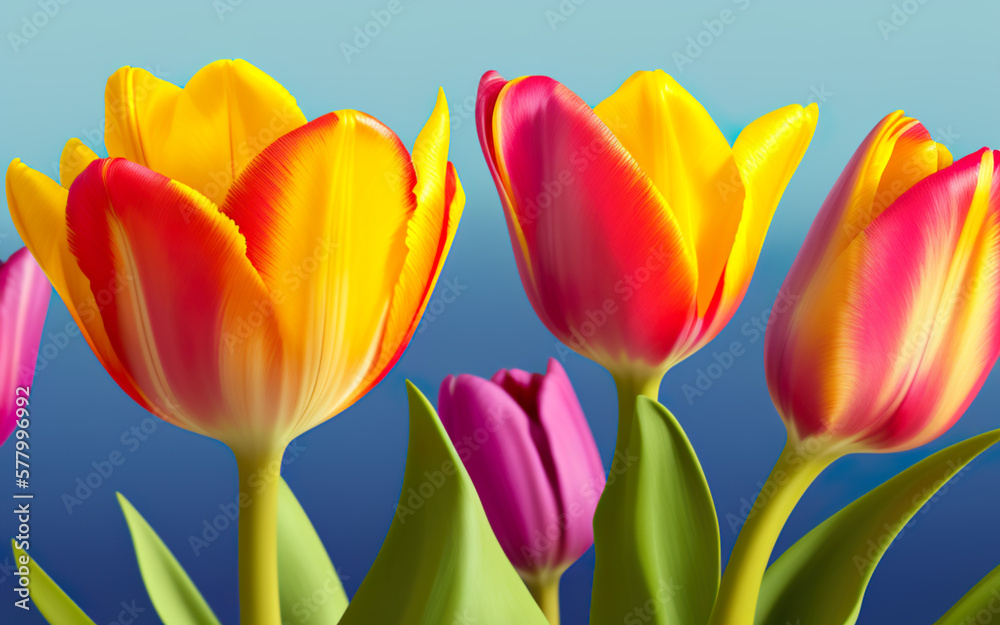 tulips on a background with place fort text created using AI generative tools tulips on a background with place fort text created using AI generative tools