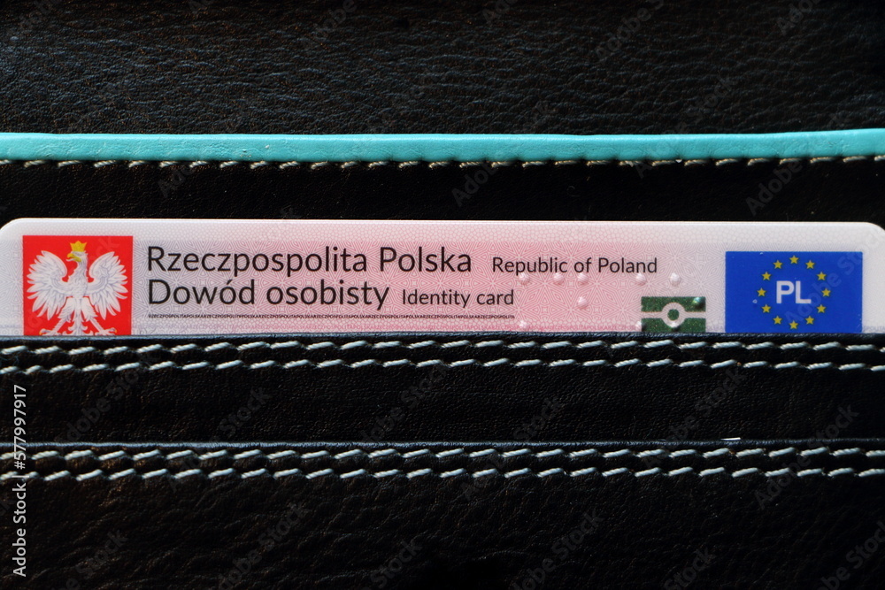 Dowód osobisty, Rzeczpospolita Polska, w portfelu - obrazy, fototapety, plakaty 