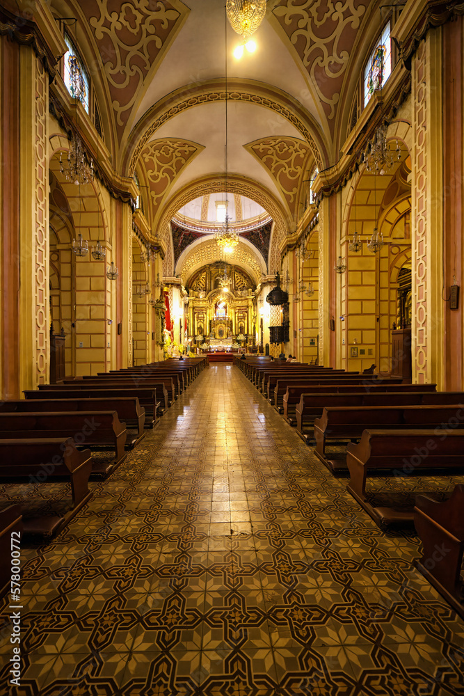 Basilica and Convent of the Virgin of Mercy, Central Nave, Lima, Peru