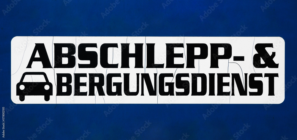 Obraz premium Abschlepp & Bergungsdienst