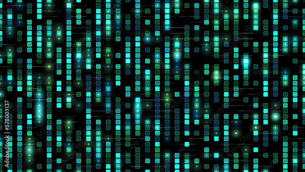 Neon-colored green dots scroll right with flashing at 60fps. Neon-colored green dots scroll right with flashing at 60fps.