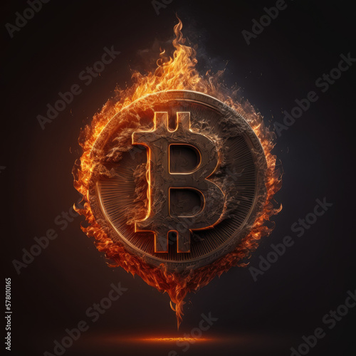 logo bitcoin flame