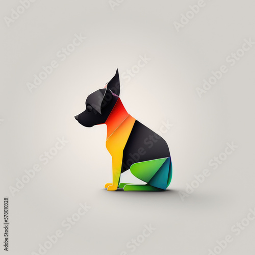 illustration Dog colored cute