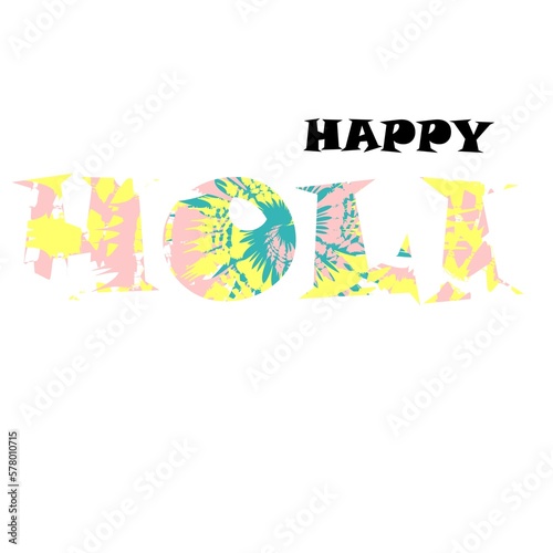 Illustration of abstract colorful Happy Holi background for color festival of India celebration greetings