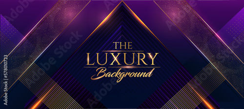 Blue Golden Side Corner Lines Frame Lines Award Background. Trophy on Luxury Background. Modern Abstract Design Template. LED Visual Motion Graphics. Wedding Invitation Poster. Certificate Design.