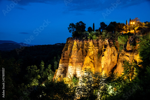 Obraz na płótnie Abendstimmung Ockersteinbruch in Roussillon w salonie