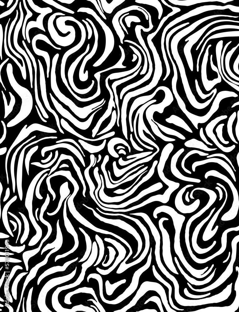 Seamless zebra pattern, liquid print.