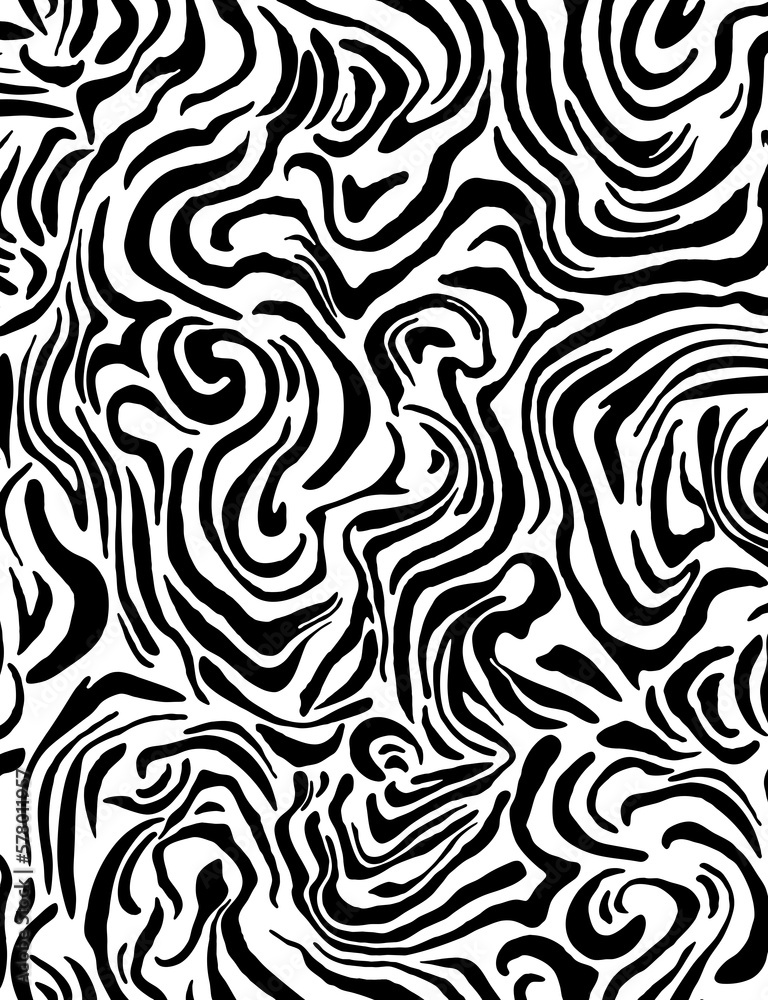 Seamless zebra pattern, liquid print. Seamless zebra pattern, liquid print.