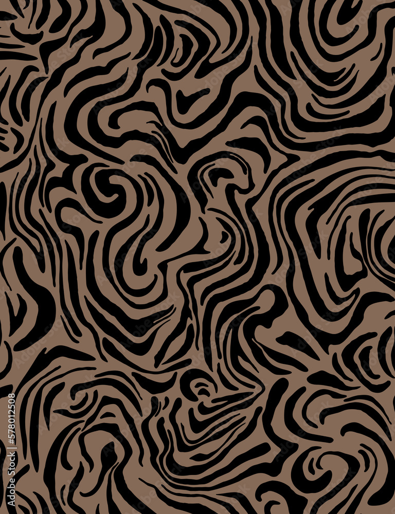 Seamless zebra pattern, liquid print.