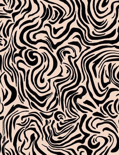 Seamless zebra pattern  liquid print.