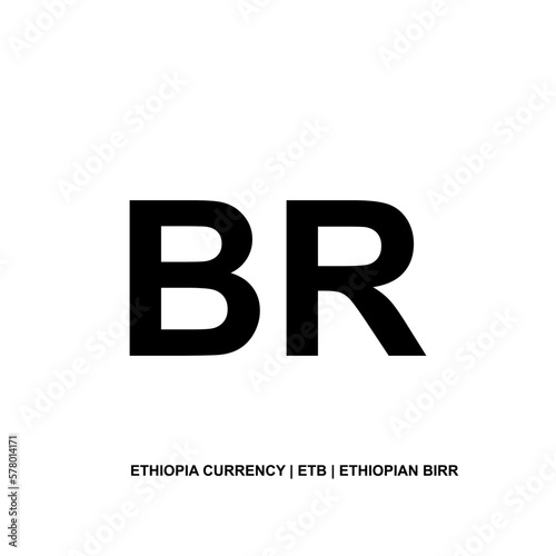 Ethiopia Currency Symbol (Latin Version), Ethiopian Birr Icon, ETB Sign. Vector Illustration