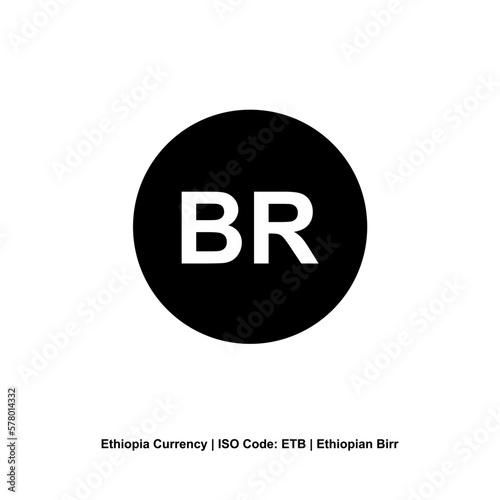 Ethiopia Currency Symbol (Latin Version), Ethiopian Birr Icon, ETB Sign. Vector Illustration