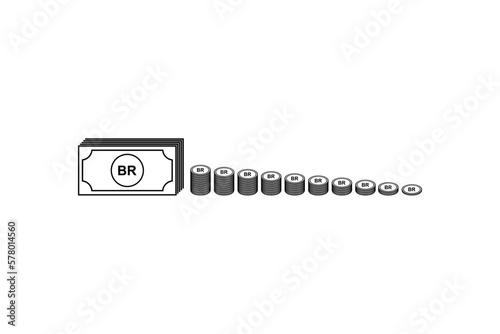 Ethiopia Currency Symbol (Latin Version), Ethiopian Birr Icon, ETB Sign. Vector Illustration