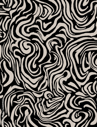 Seamless zebra pattern, liquid print.