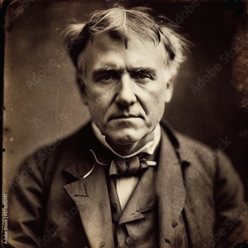 Fotobehang Portrait of Thomas Edison