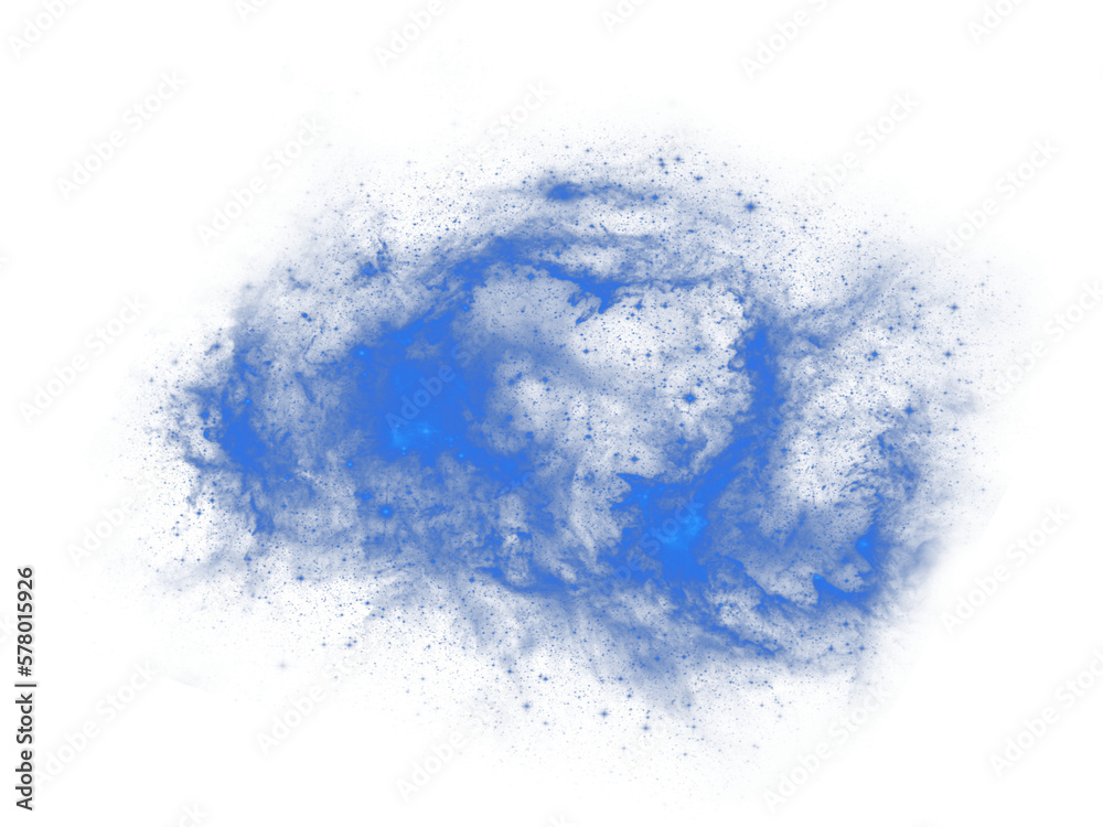 Fototapeta premium blue lightning star formation nebula galaxy