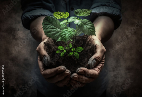 Cultivating a New Plant-Life: AI-Generated Render of Organic Gardening in Nature