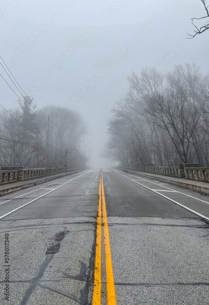 road in the fog road in the fog