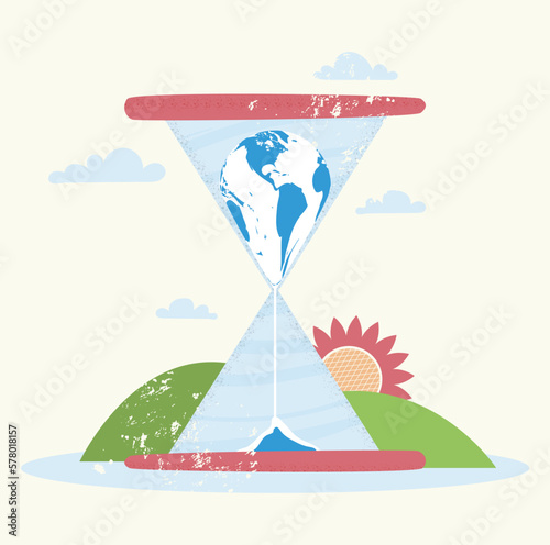 The concept of the creation of the planet earth.