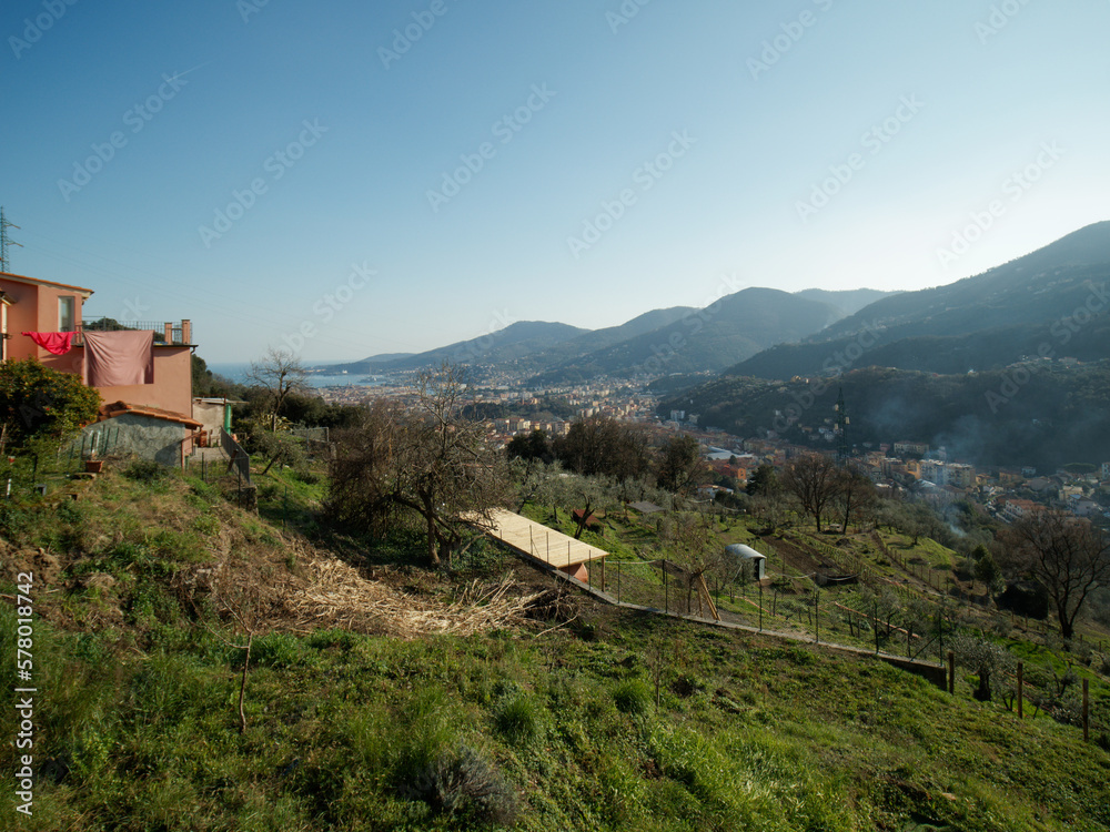 countryside on top a hill in la spezia