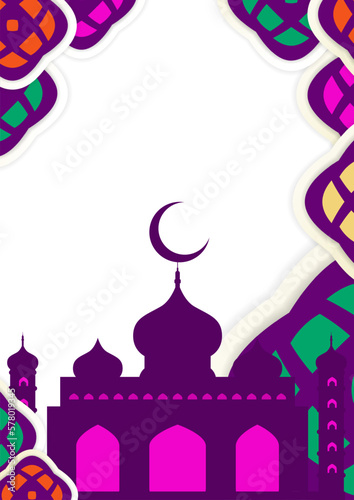 Ramadan Kareem designs. Islamic greeting poster template with Ramadan for celebration design. Background  Banner  Cover  Wallpaper. Vector Illustration.