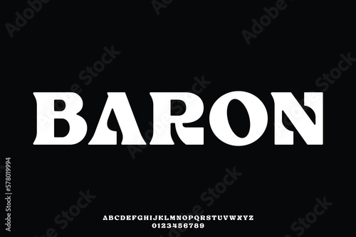 Unique thick decorative display font vector