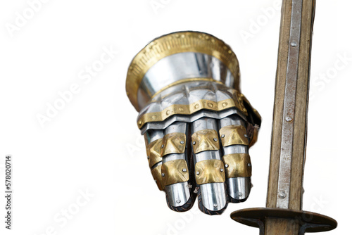 Knight's Gauntlet of Metal and Sword