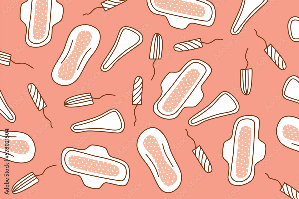 Sanitary napkin is a piece of soft material worn by a woman to absorb