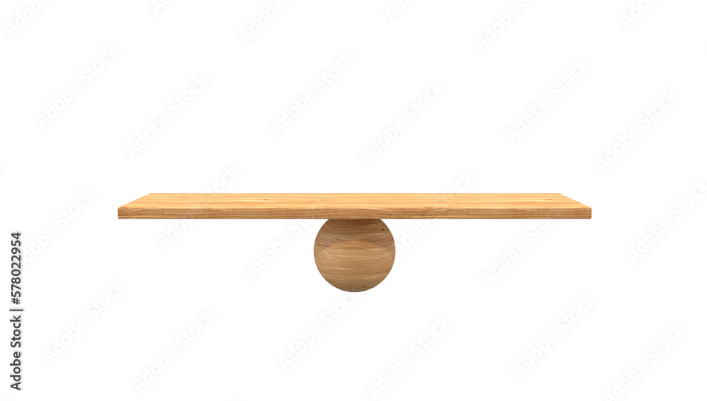 シーソーの3Dイラストレーション