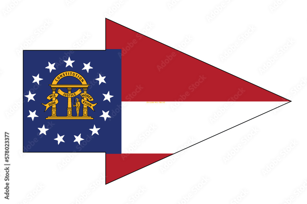 Georgia State Flag Arrow Pointer