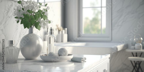 Kitchen in white tones