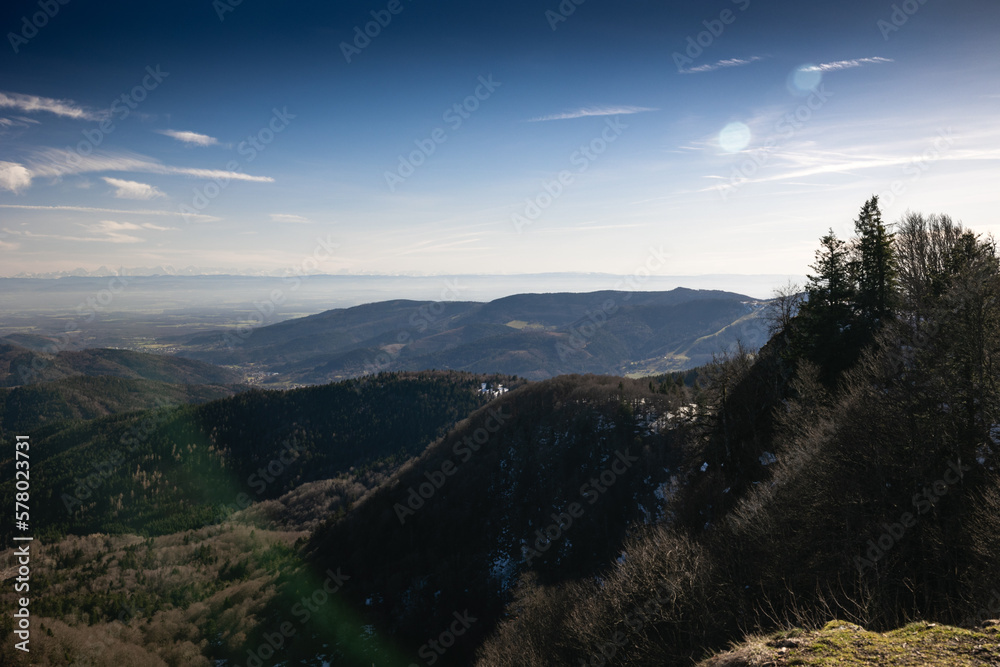 Obraz premium Paysage de montagne dans les Vosges France