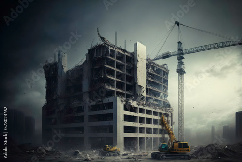 Construction site. Generative AI © Mathias