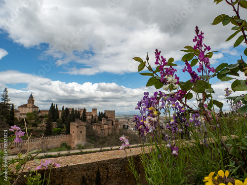 Spring in Granada Andalusia with the Alhambra