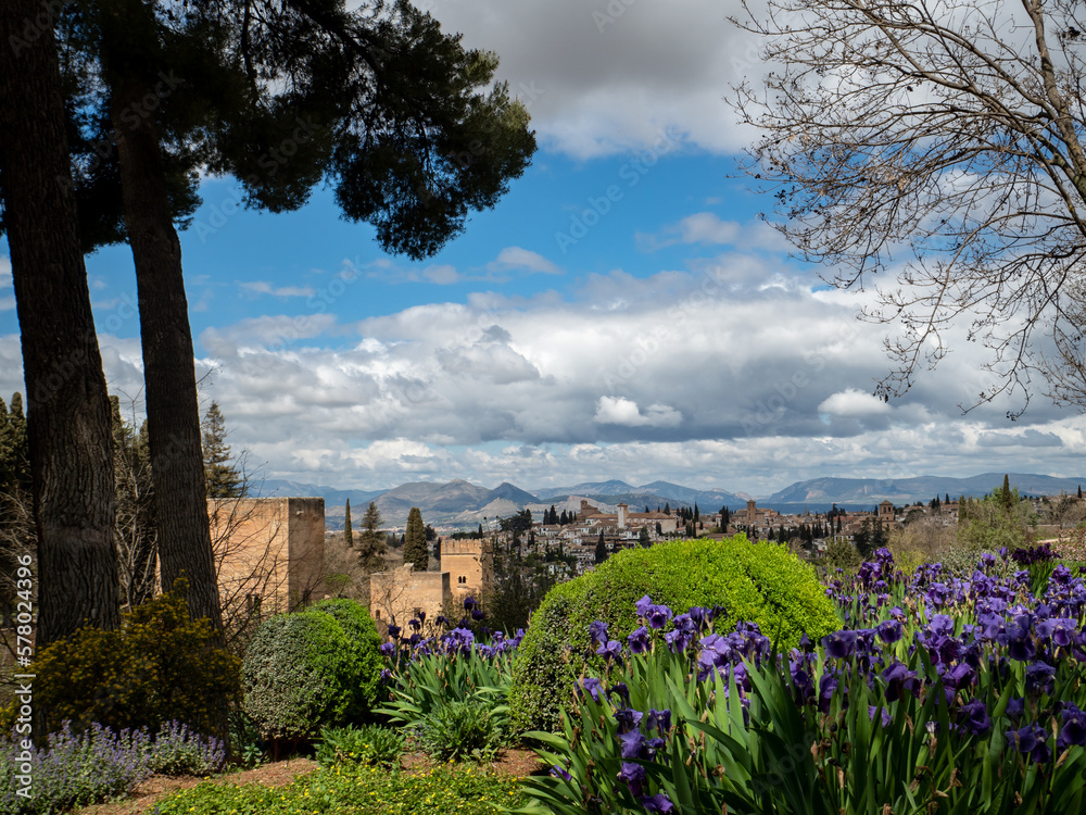 Spring in Granada Andalusia with the Alhambra