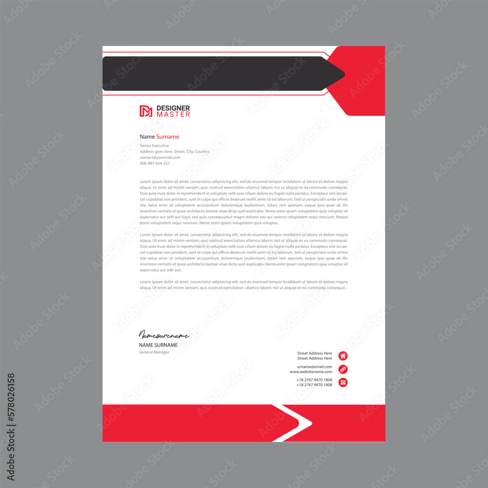 Letterhead template design Letterhead template design