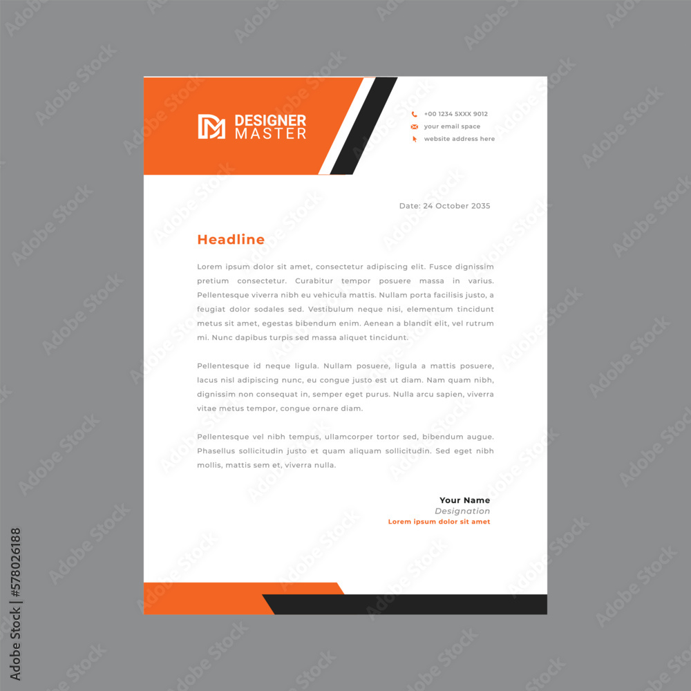 Letterhead template design