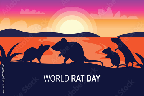 World Rat Day background.