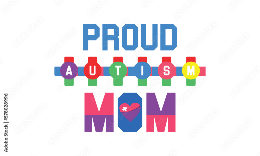 Obraz premium Love needs no words. autism awareness day. Autism t-shirt design