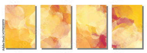 Abstract watercolor brush background. © Threecorint