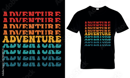 A  t - shirt that says adventure on it