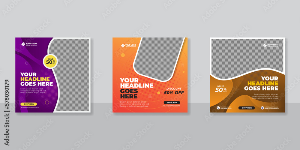 Minimalist promotion square web banner for social media furniture or fashion sale Minimalist promotion square web banner for social media furniture or fashion sale