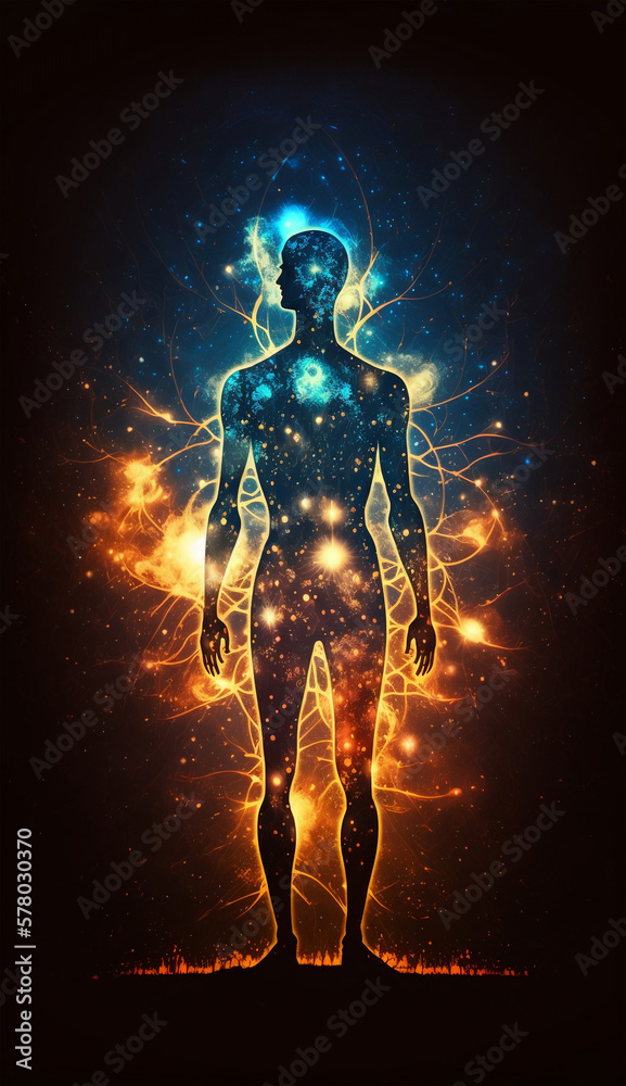 3d rendered illustration of a body, Generative AI 3d rendered illustration of a body, Generative AI
