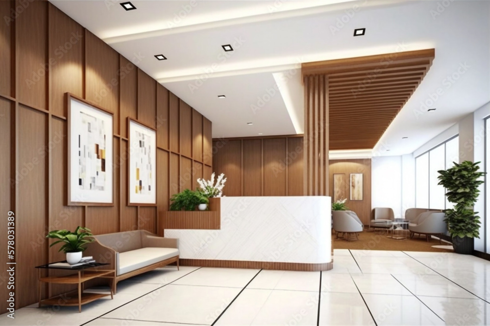 Fototapeta premium modern luxury hotel and office reception