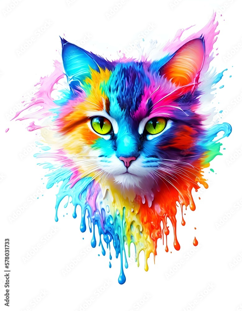 Splash art of a cat head