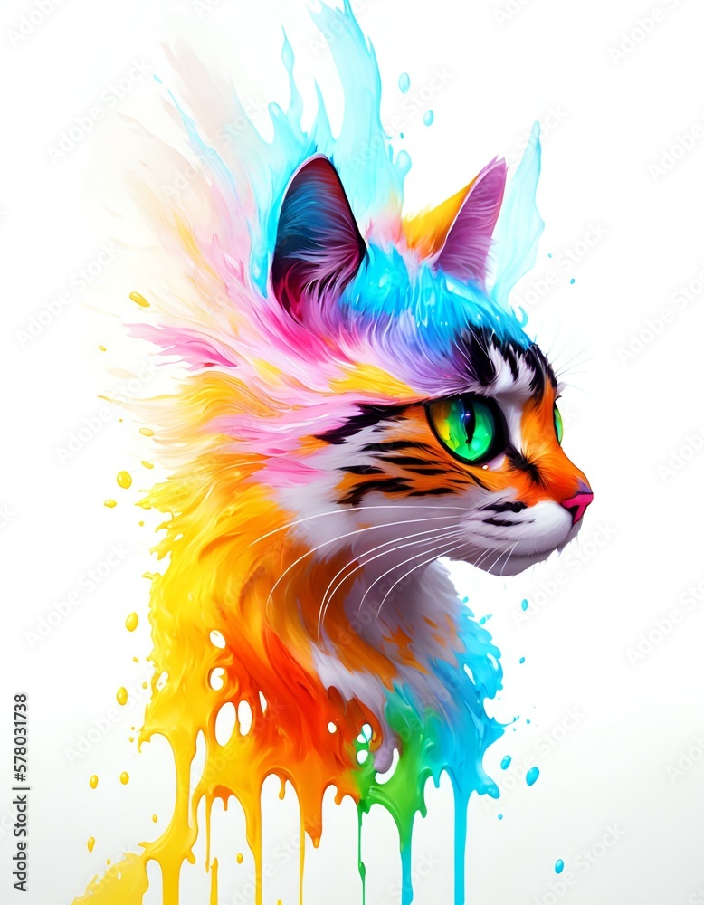 Splash art of a cat head