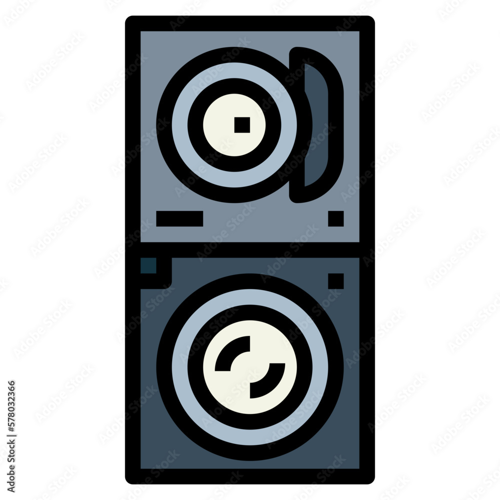 clothes dryer filled outline icon style